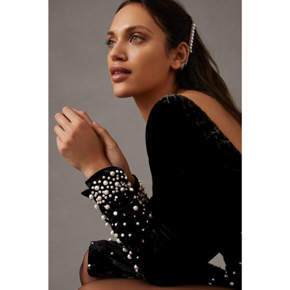 Anthropologie Maeve Embellished Velvet Dress - New - Size XXS - Picture 2 of 7